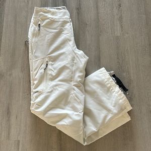 PATAGONIA H2NO WHITE SKI SNOW PANTS WOMENS LARGE